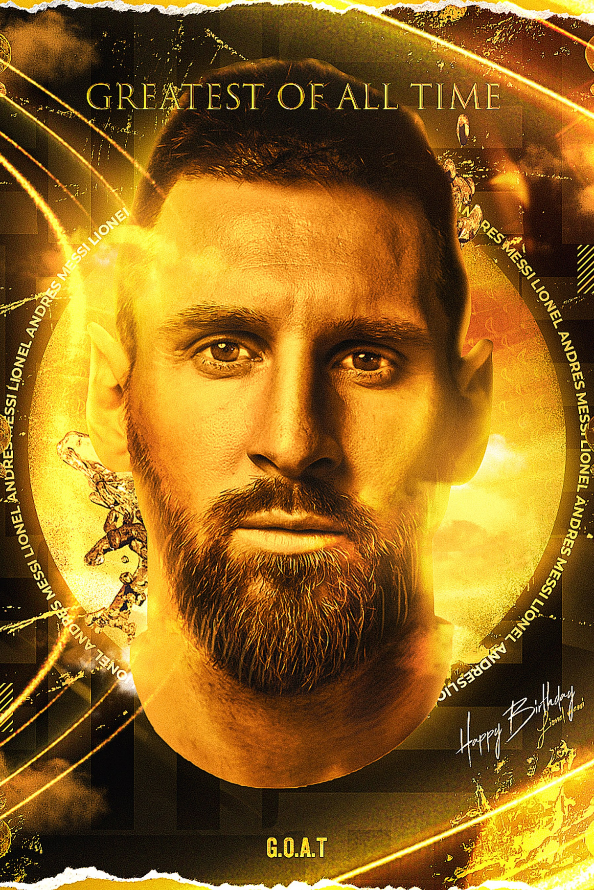 Lionel Messi 'GOAT' Poster