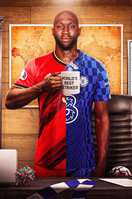 Lukaku x Michael Scott 'Best Striker' Poster