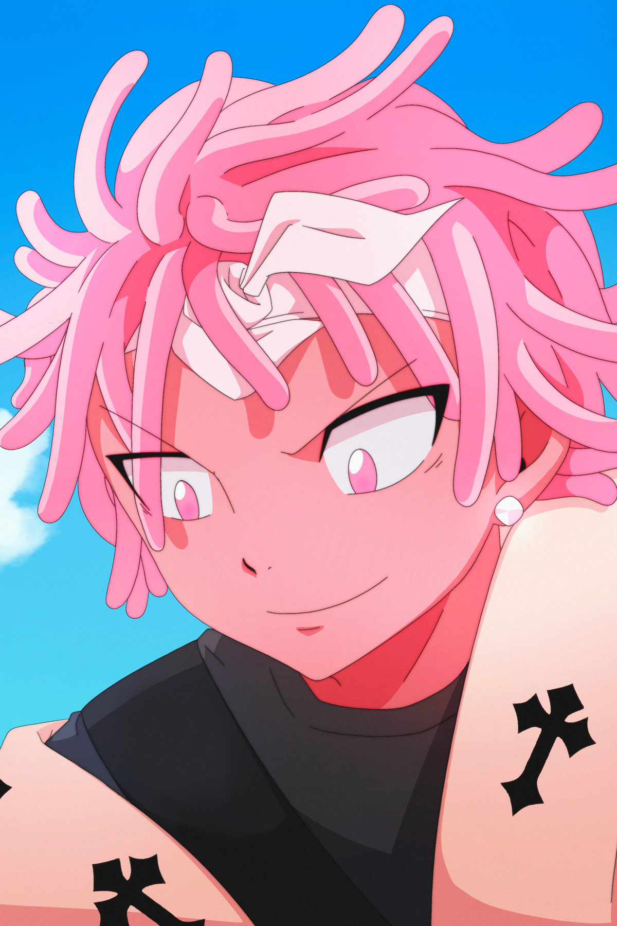 SoFaygo 'Bandana' Anime Poster - Mockup 1