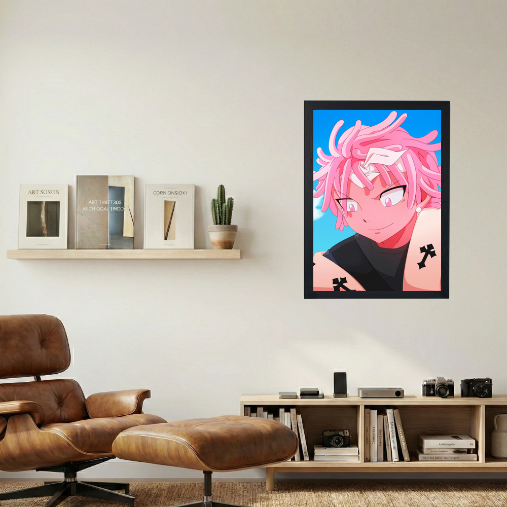 SoFaygo 'Bandana' Anime Poster - Mockup 1
