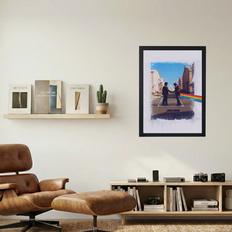 Pink Floyd 'Discography Collaged' Poster - Mockup 1