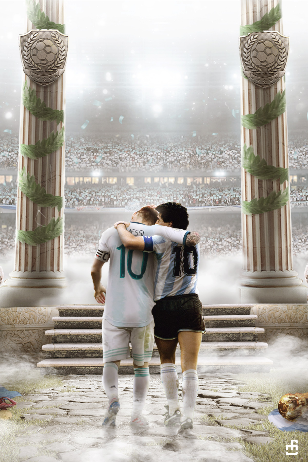 Messi x Maradona 'Argentinian Royalty' Poster
