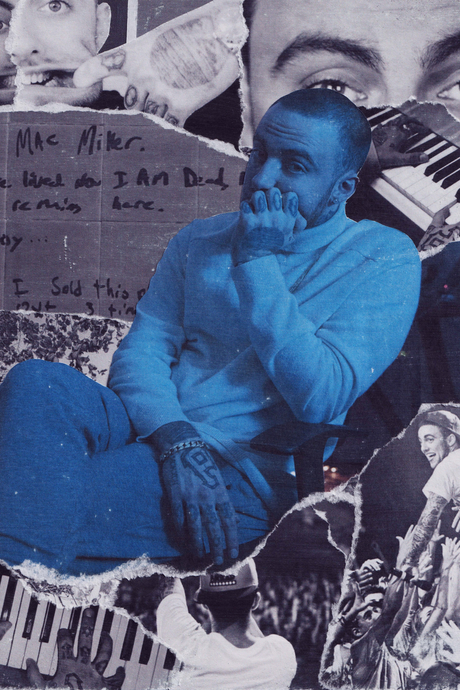 Mac Miller 'Blue World' Collage Poster