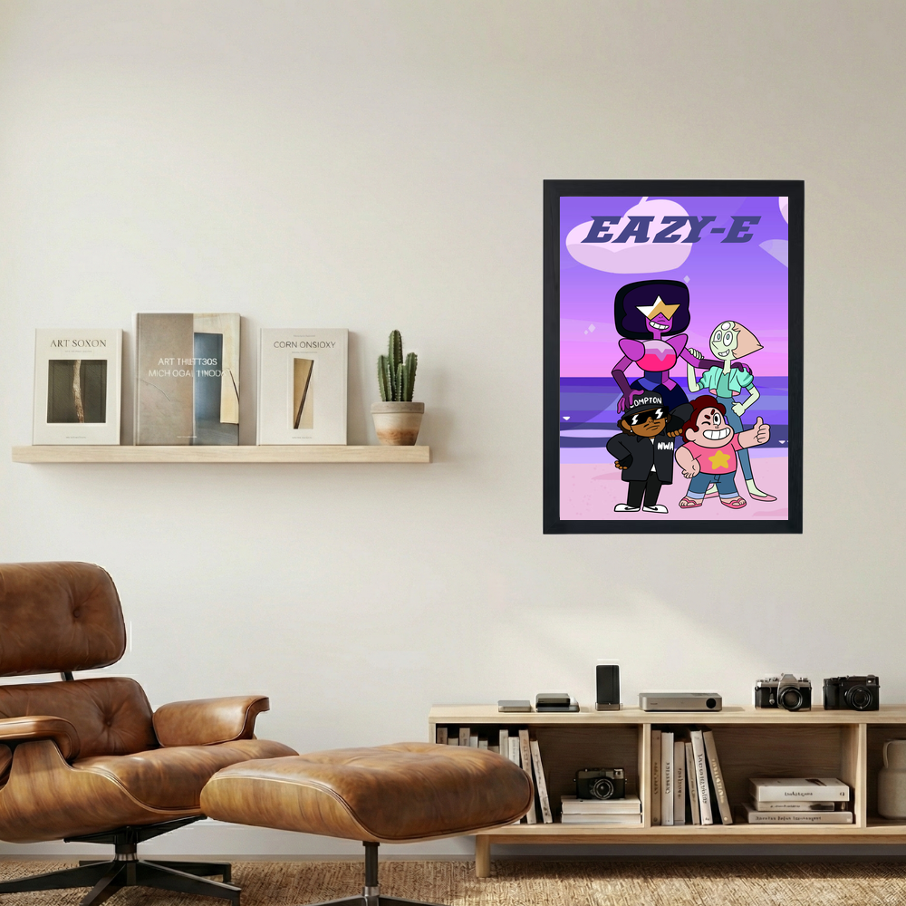 Eazy-E x Steven Universe Cartoon Poster - Mockup 1