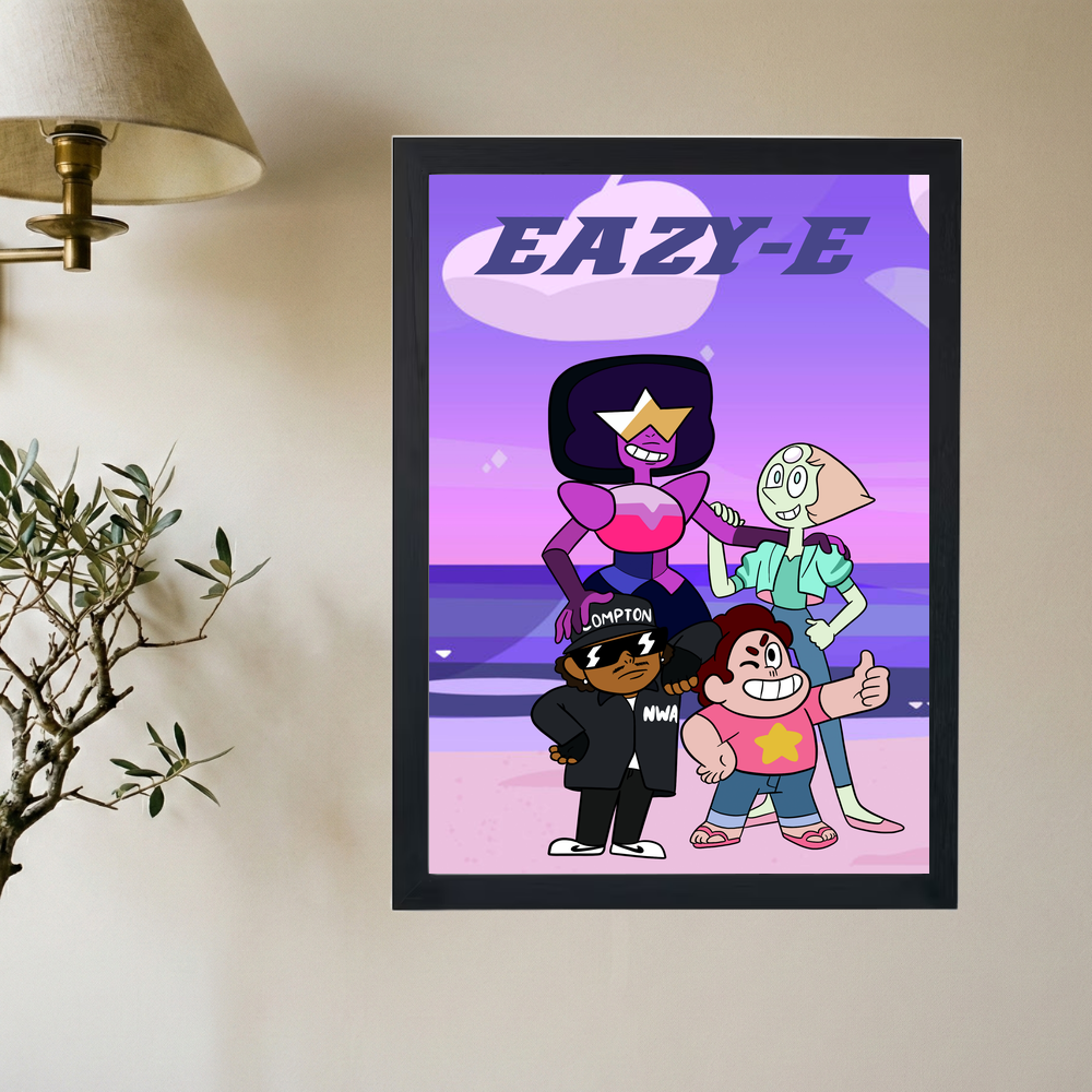 Eazy-E x Steven Universe Cartoon Poster - Mockup 2
