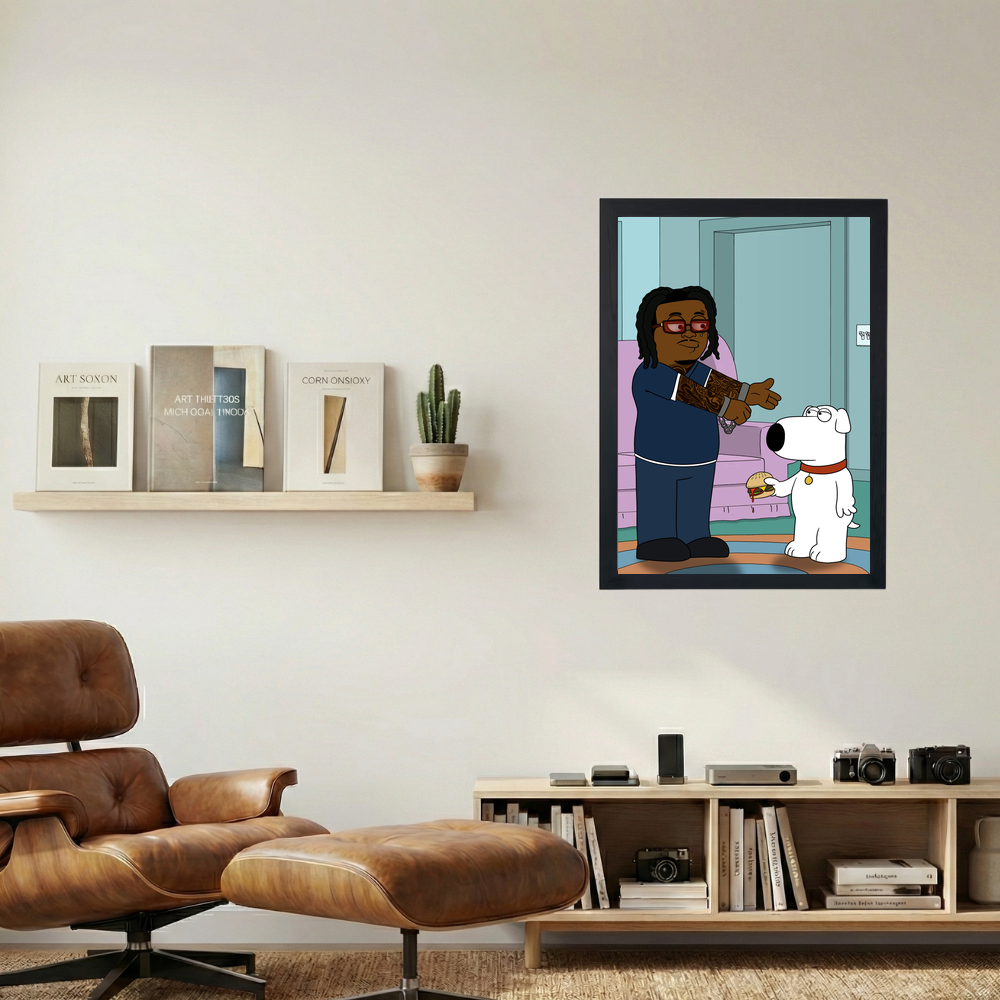 Gunna x Family Guy Cartoon Poster - Mockup 1