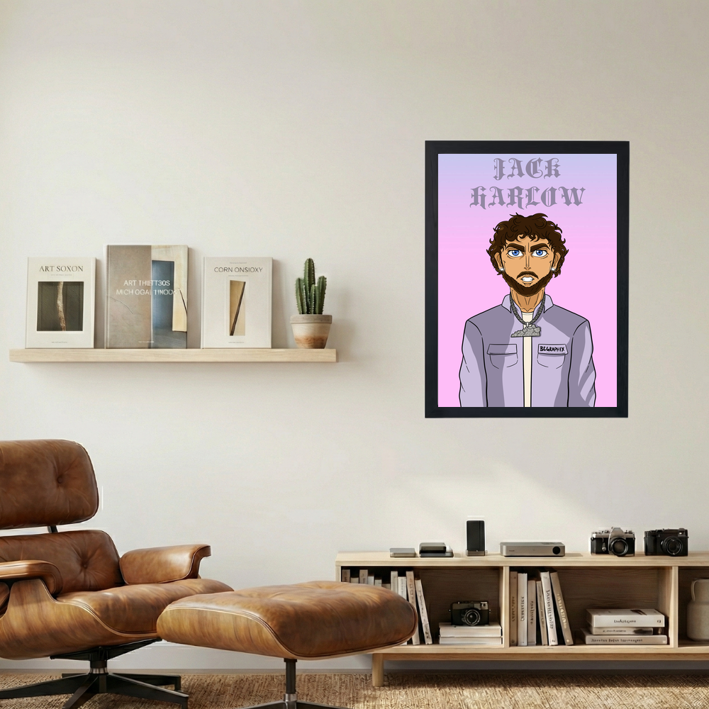 Jack Harlow 'KY' Cartoon Poster - Mockup 1