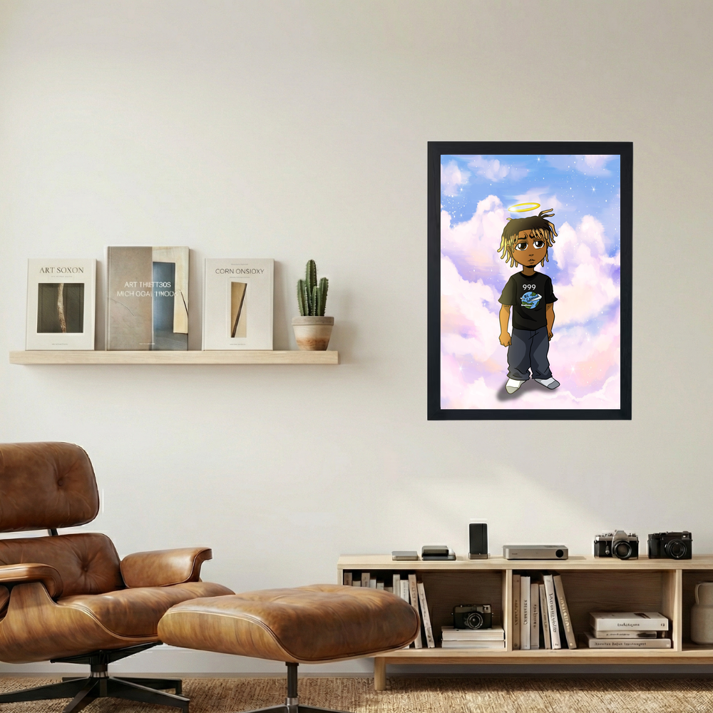 Juice WRLD 'Angelic' Cartoon Poster - Mockup 1