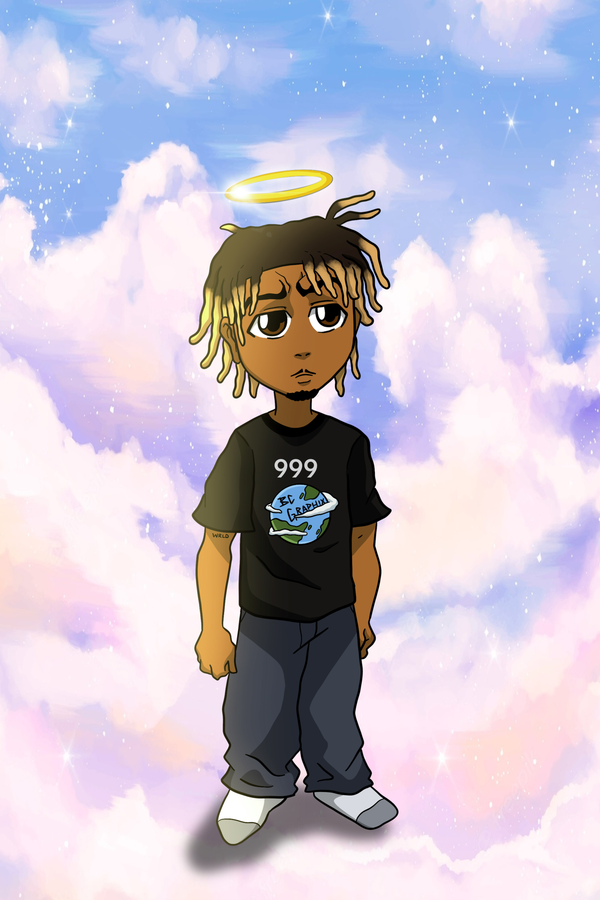 Juice WRLD 'Angelic' Cartoon Poster - Mockup 1