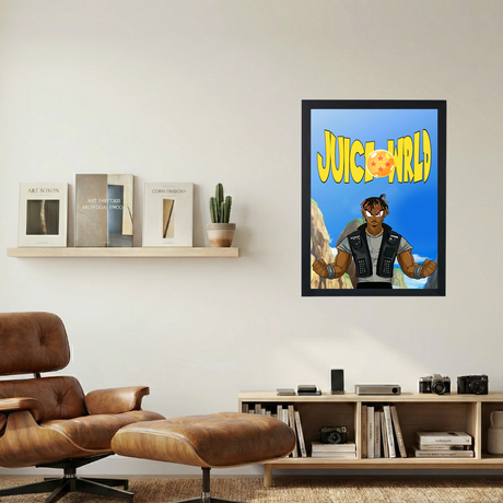 Juice WRLD x Dragon Ball Z Anime Poster - Mockup 1