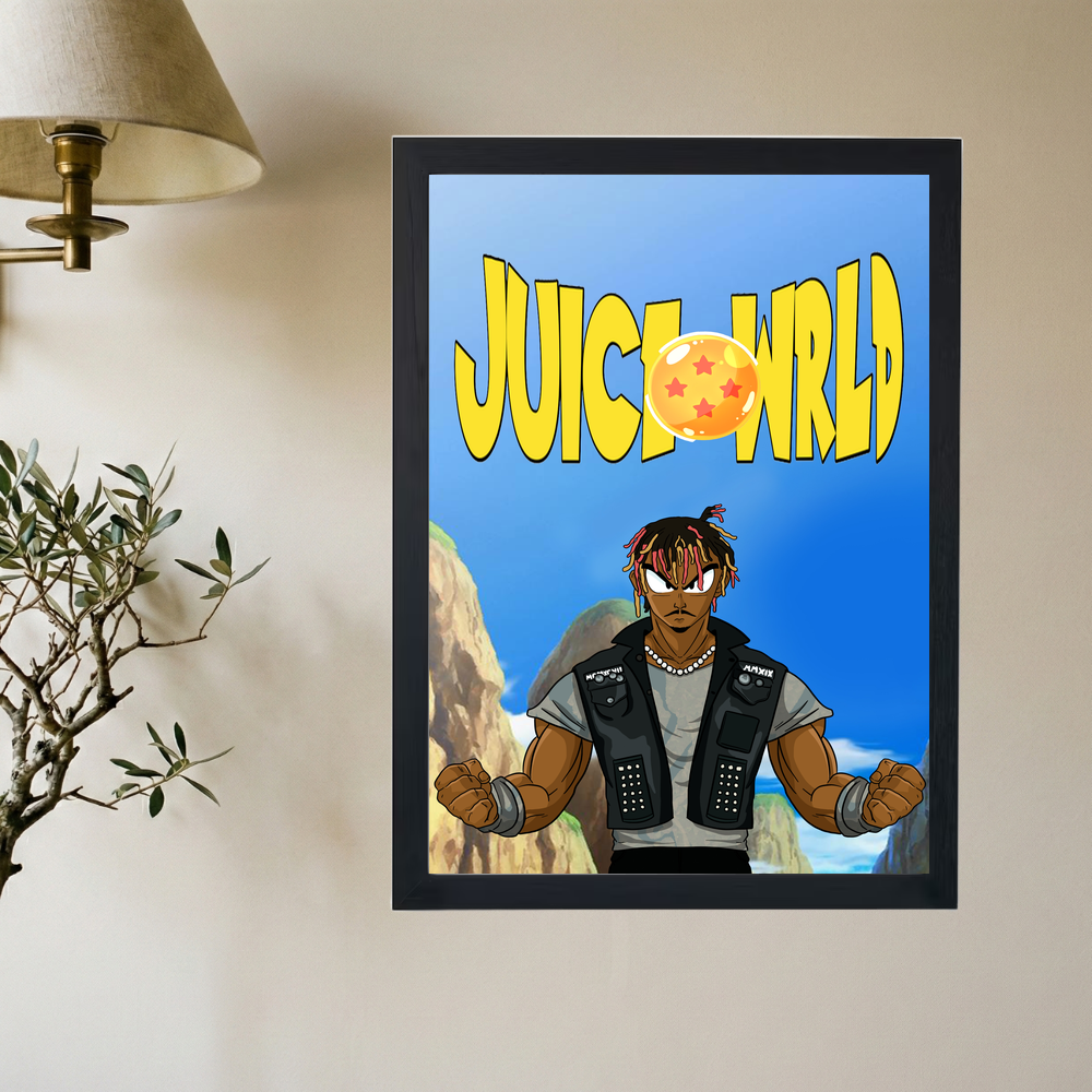 Juice WRLD x Dragon Ball Z Anime Poster - Mockup 2