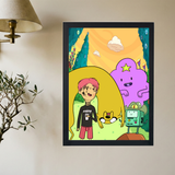 Lil Peep x Adventure Time Cartoon Poster - Mockup 2