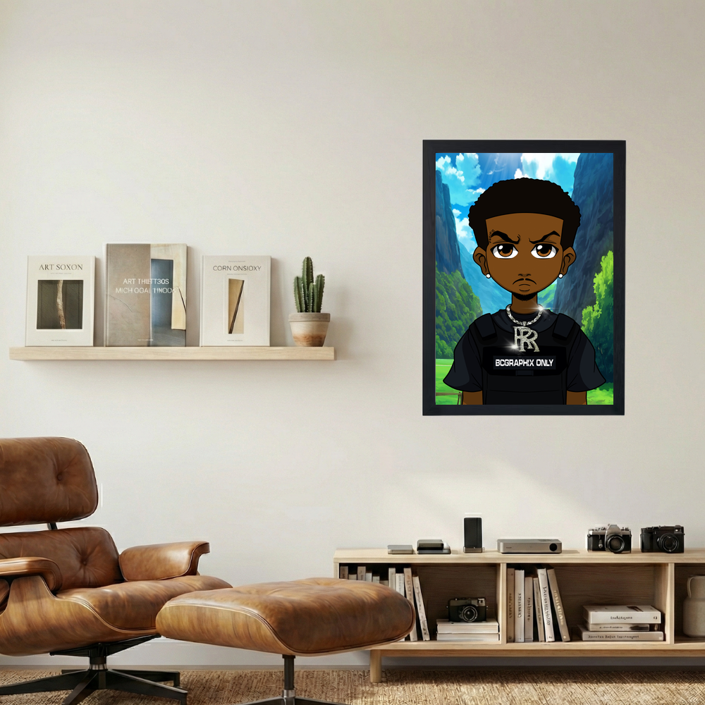 Roddy Ricch x Boondocks Poster - Mockup 1