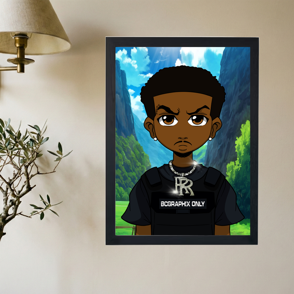 Roddy Ricch x Boondocks Poster - Mockup 2