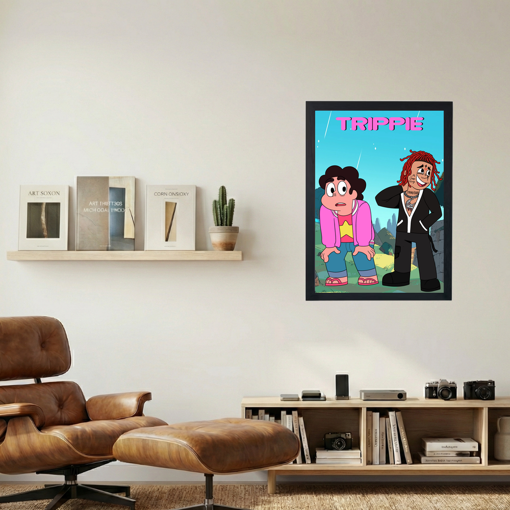 Trippie Redd x Steven Universe Cartoon Poster - Mockup 1