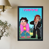 Trippie Redd x Steven Universe Cartoon Poster - Mockup 2