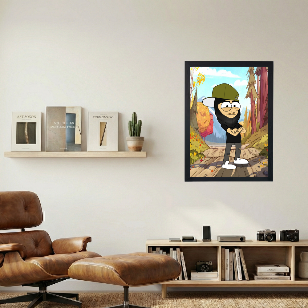 Yeat x Gravity Falls Cartoon Poster - Mockup 1
