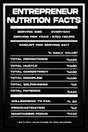 Entrepreneur Nutrition Facts Poster