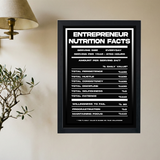 Entrepreneur Nutrition Facts Poster - Mockup 2