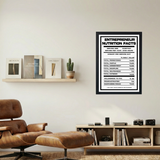Entrepreneur Nutrition Facts Poster V2 - Mockup 1