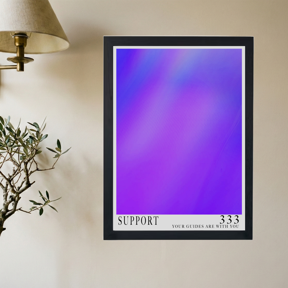 Angel Number 333 'Support' Poster - Mockup 2
