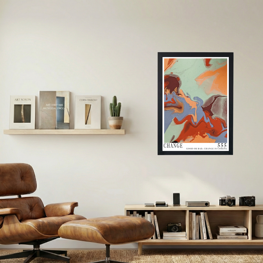 Angel Number 555 'Change' Poster - Mockup 1