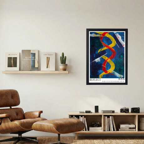 Angel Number 666 'Reflect' Poster - Mockup 1