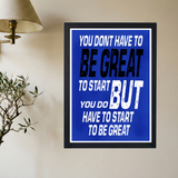 Start To Be Great' Poster - Mockup 2