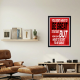Start To Be Great' Poster V4 - Mockup 1