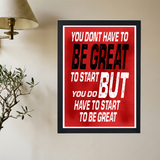 Start To Be Great' Poster V4 - Mockup 2