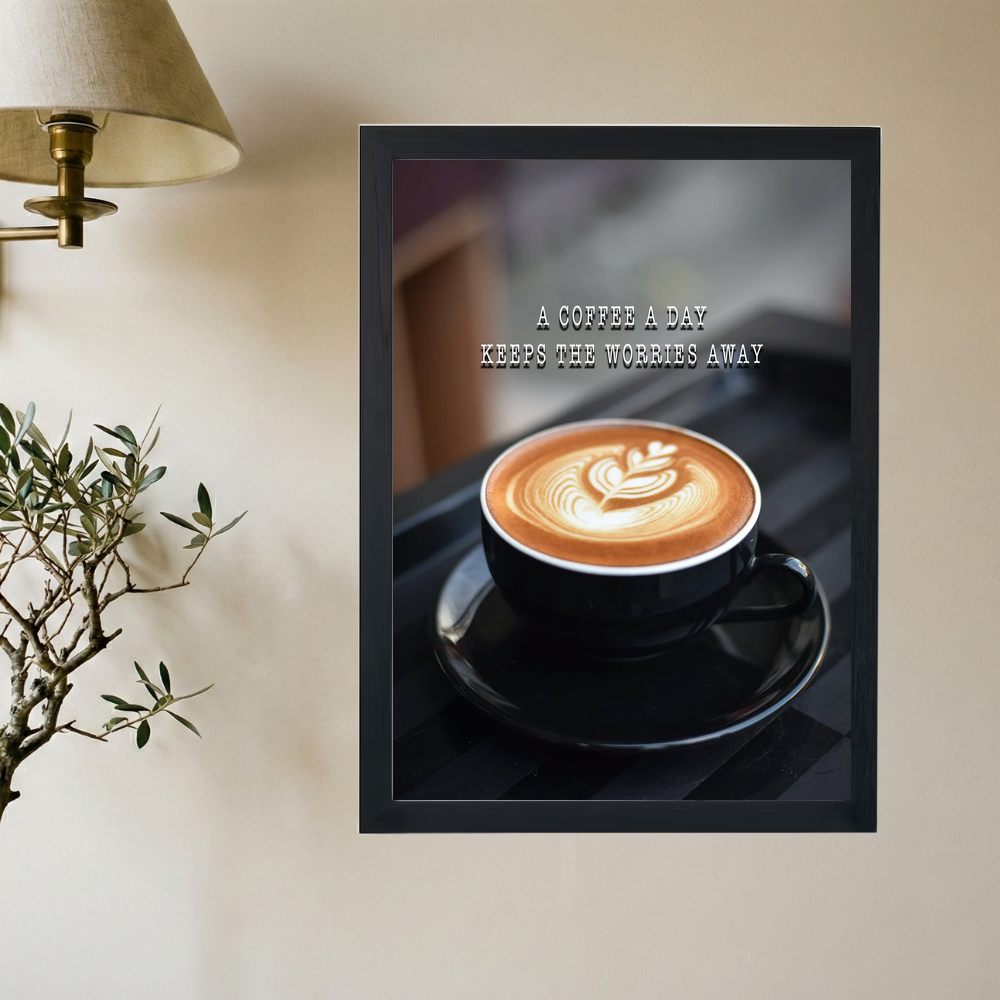 A Coffee A Day' Poster - Mockup 2