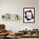 JUST BEGIN. Poster - Mockup 1