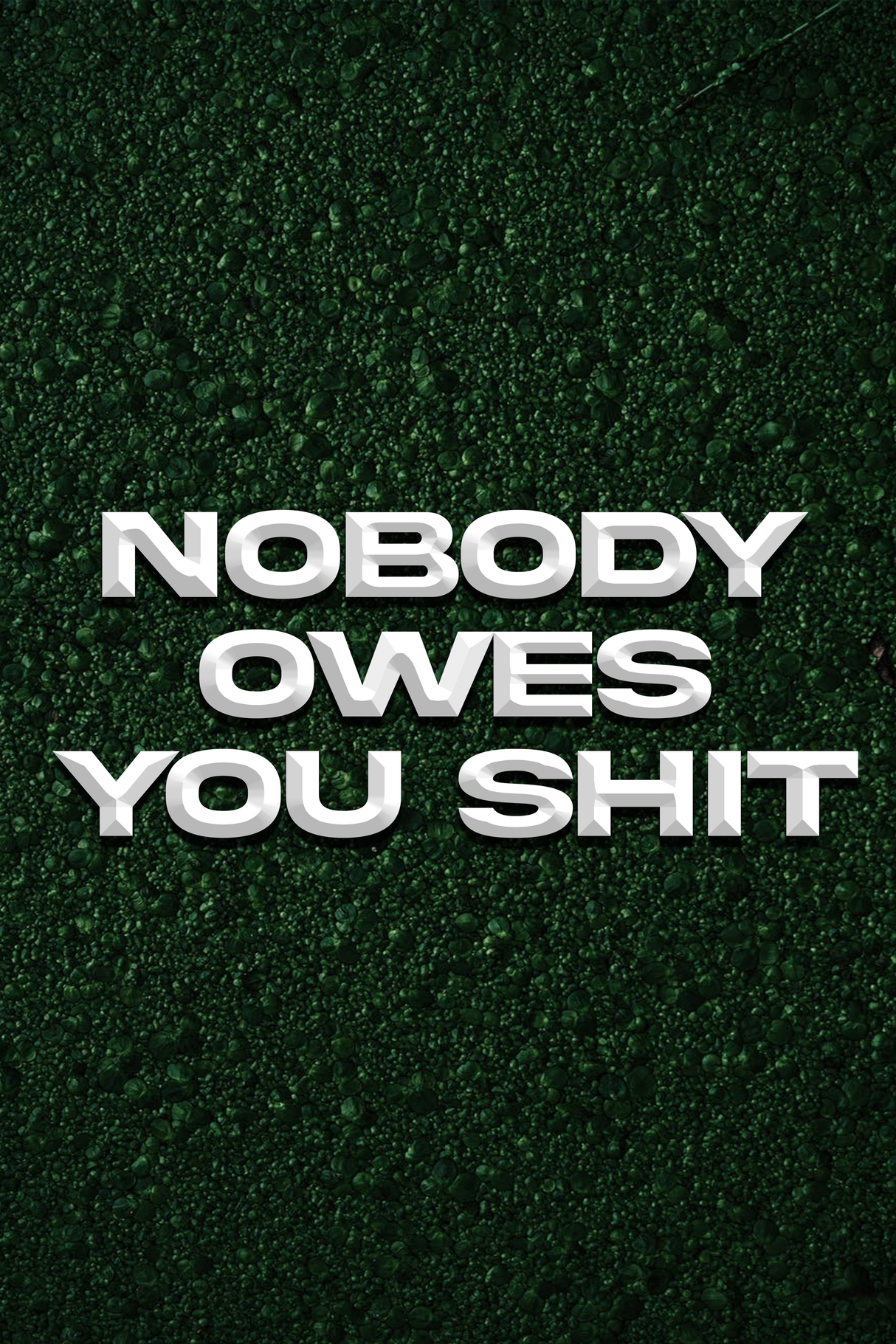 Nobody Owe's You Shit' Poster V3