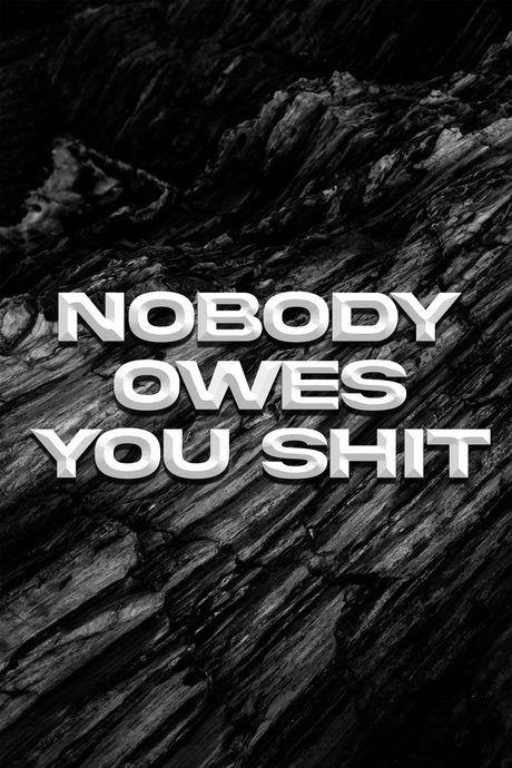 Nobody Owe's You Shit' Poster V4 - Mockup 1