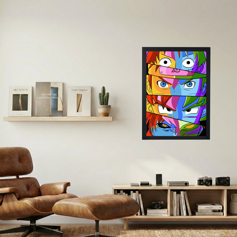 Anime Legends Collaged Poster - Mockup 1