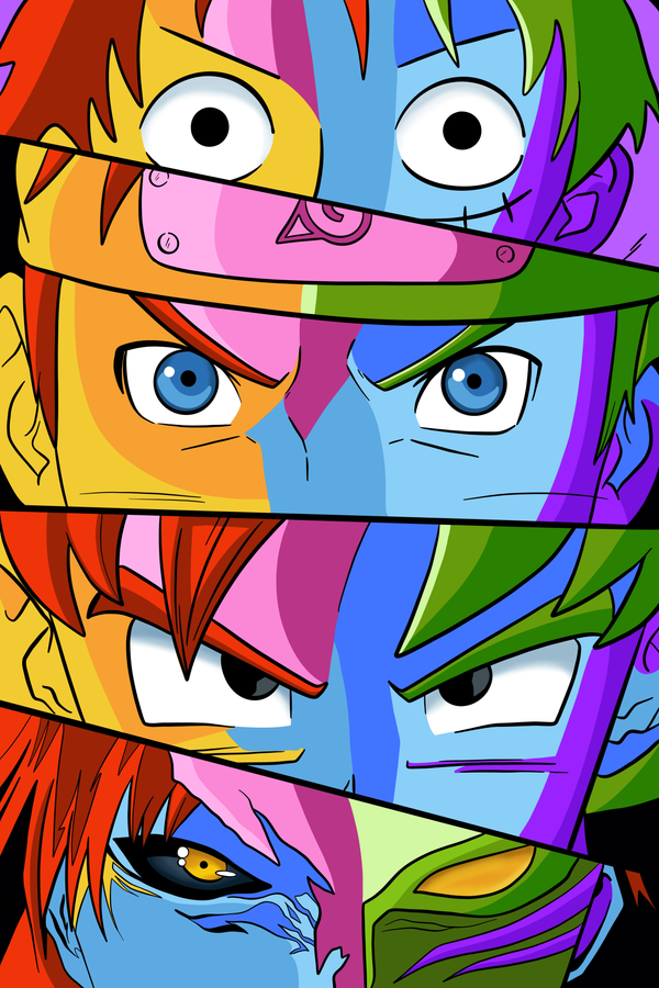 Anime Legends Collaged Poster