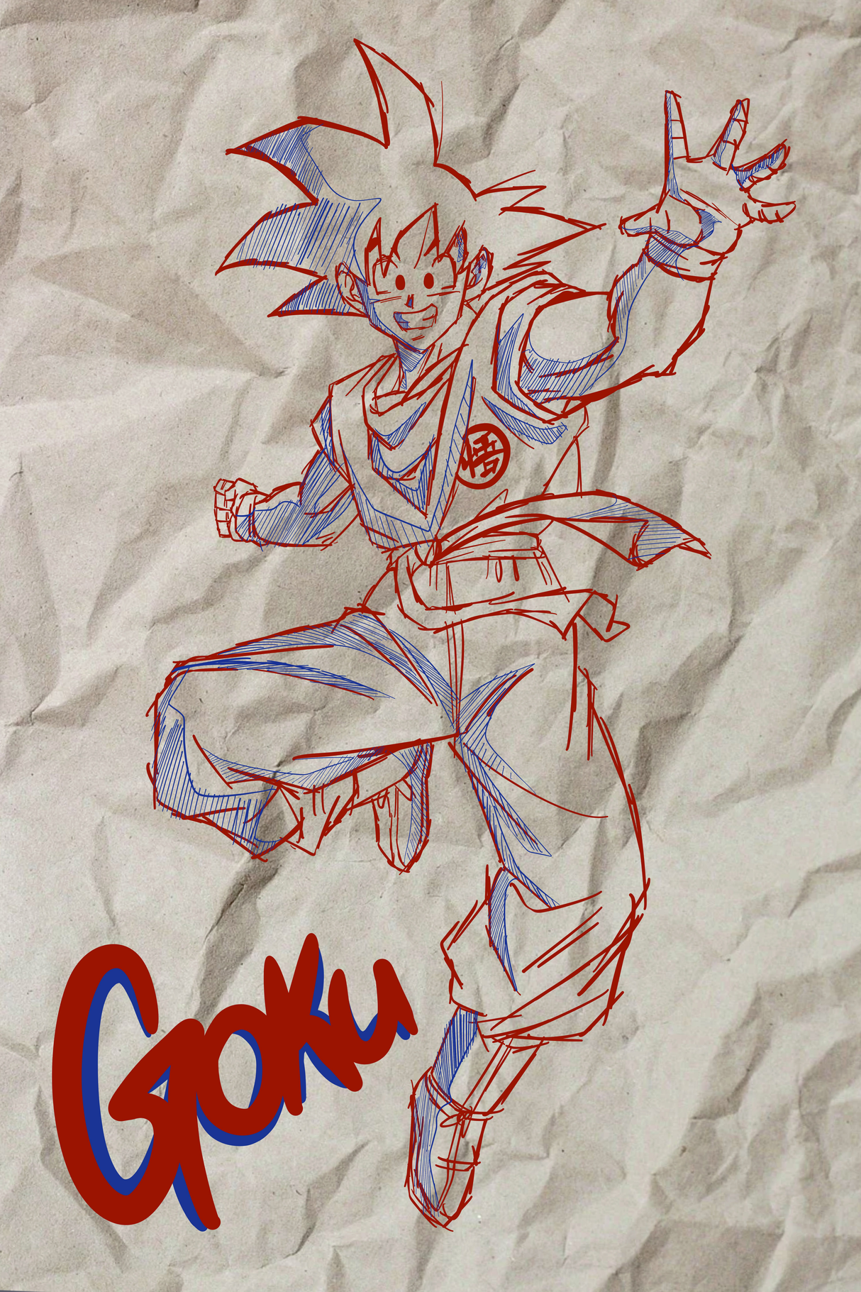 Dragon Ball Z x Goku 'Sketchbook' Poster