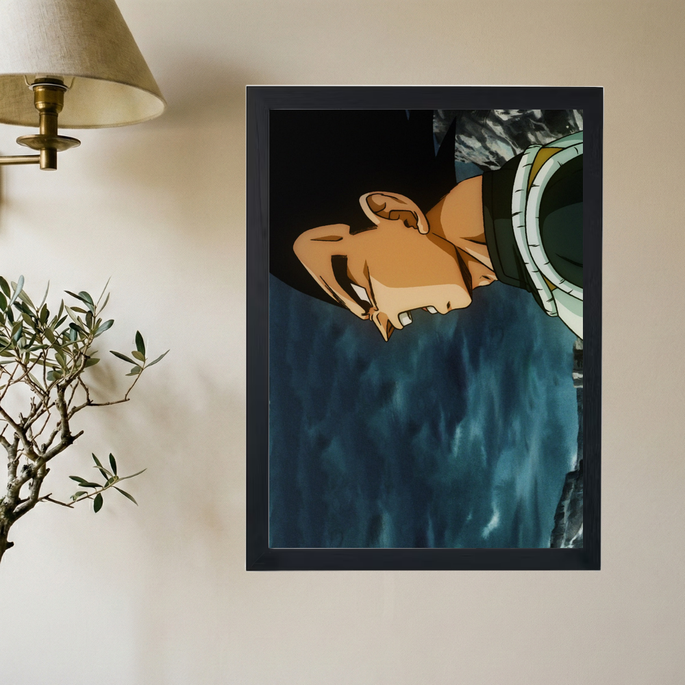 Dragon Ball Z x Vegeta 'Time To Fight' Poster - Mockup 2