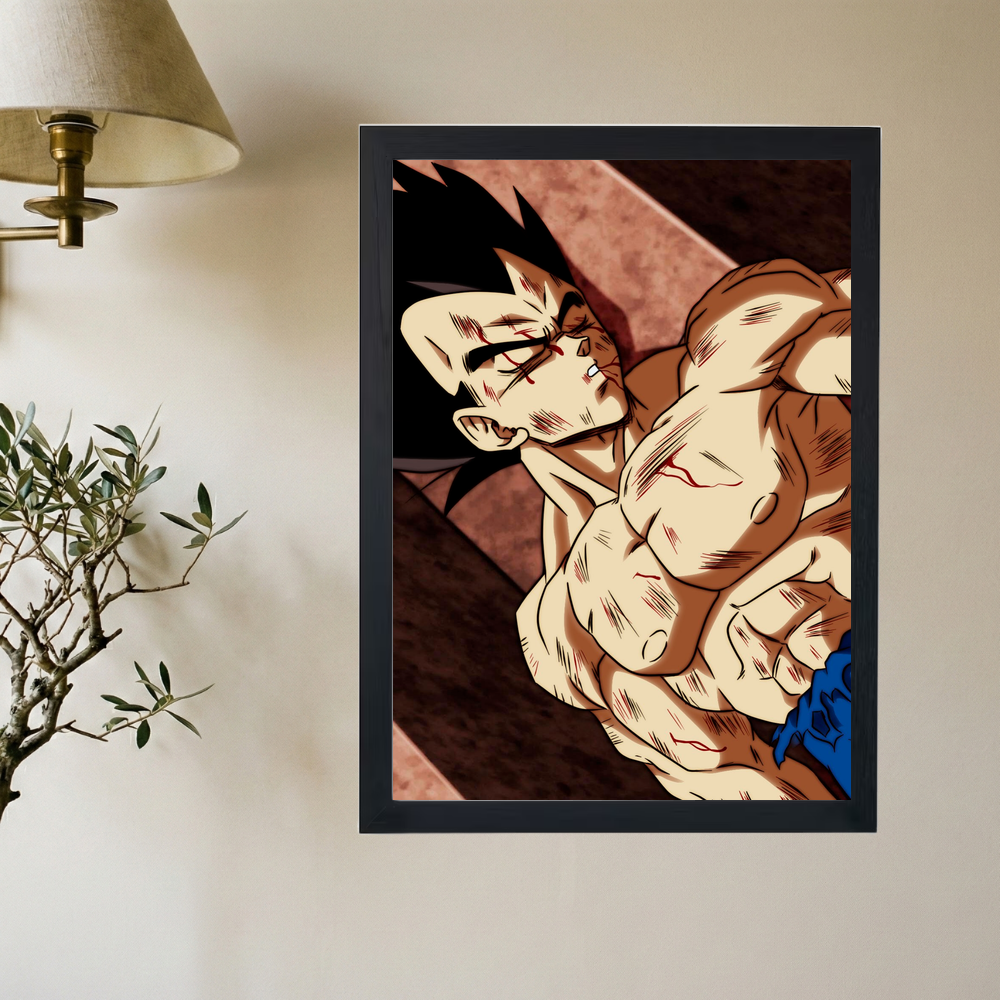 Dragon Ball Z x Vegeta 'Damaged' Poster - Mockup 2