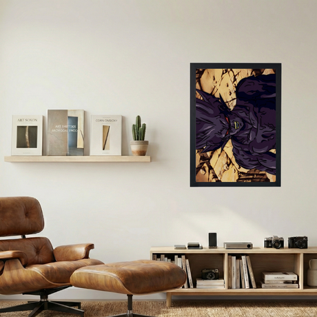 Dragon Ball Z x Vegeta Purple Poster - Mockup 1