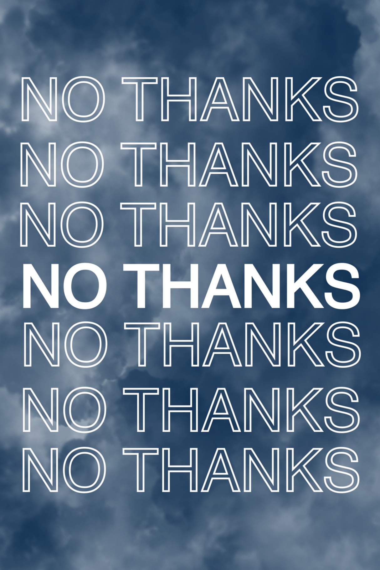No Thanks' Poster