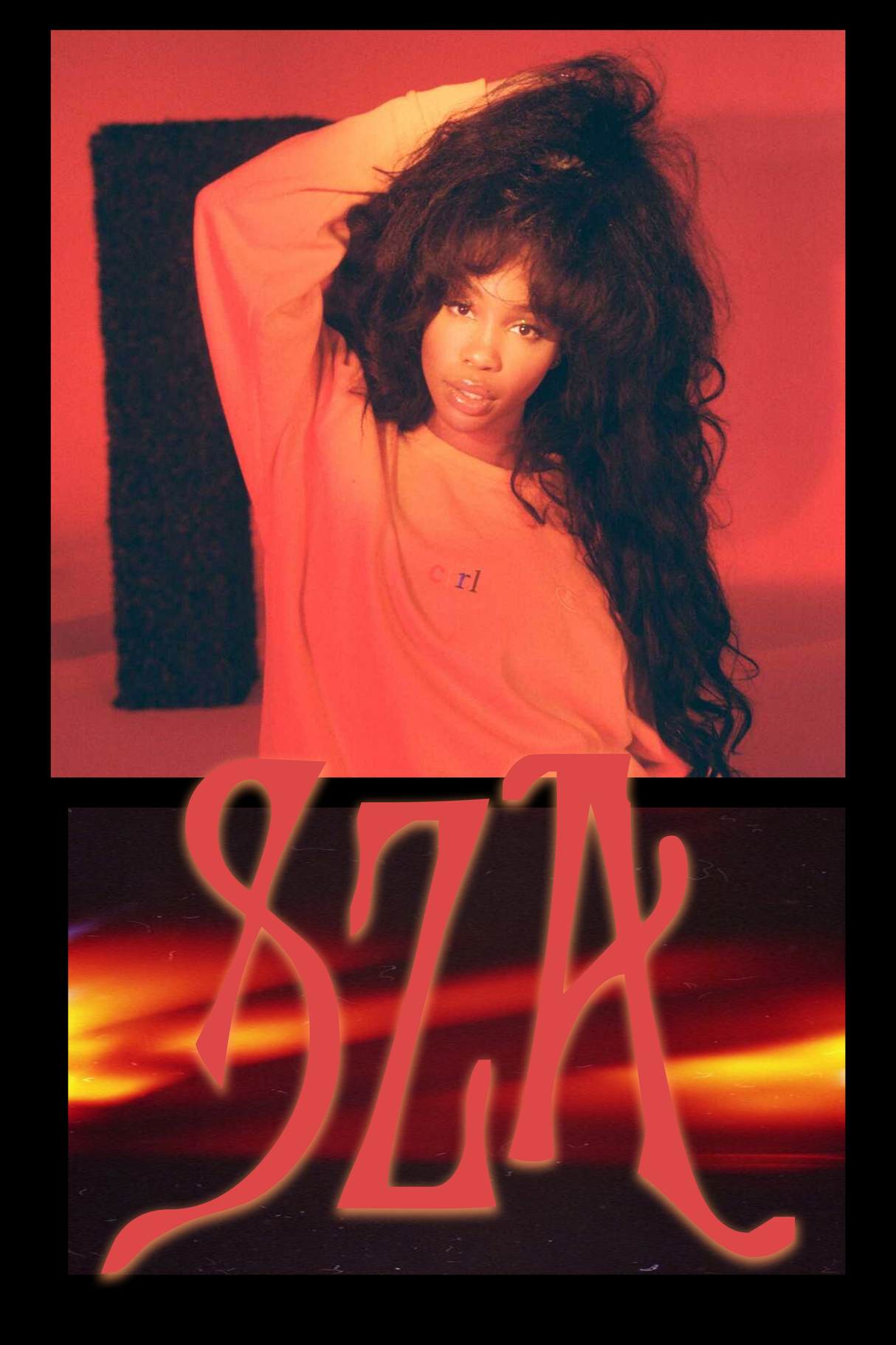 SZA 'Flame' Poster - Mockup 1