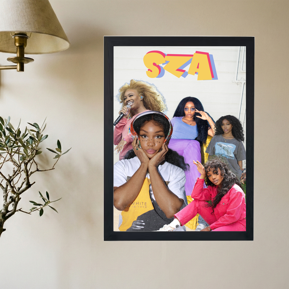 SZA Collage Poster - Mockup 2