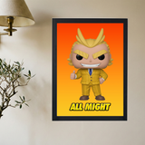 My Hero Academia 'All Might Funko' Poster - Mockup 2