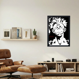 Jujutsu Kaisen x Yuji Itadori B&W Poster - Mockup 1