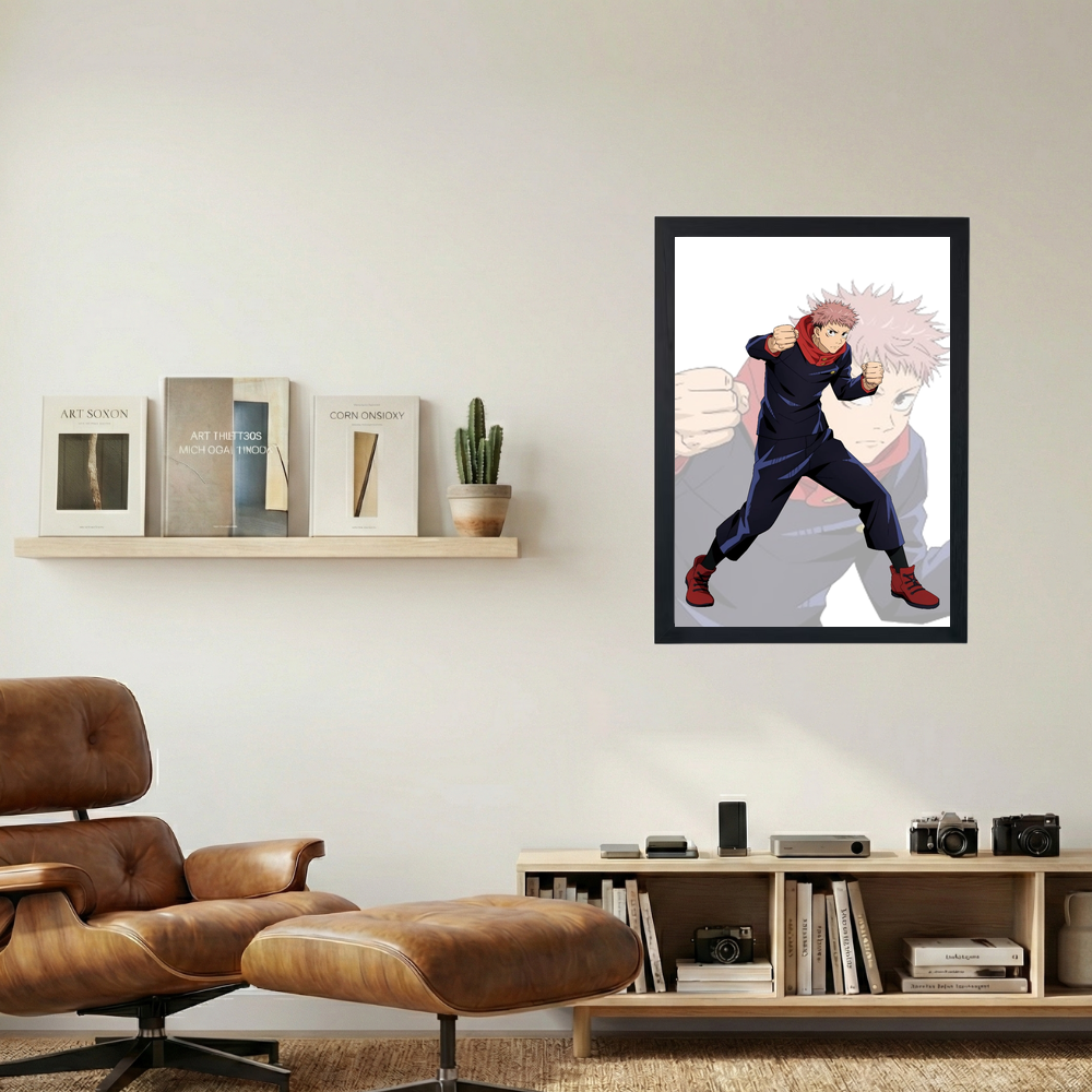 Jujutsu Kaisen x Yuji Itadori 'Fight Stance' Poster - Mockup 1