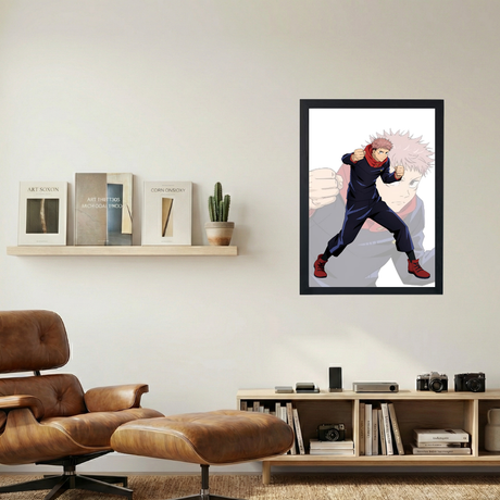 Jujutsu Kaisen x Yuji Itadori 'Fight Stance' Poster - Mockup 1