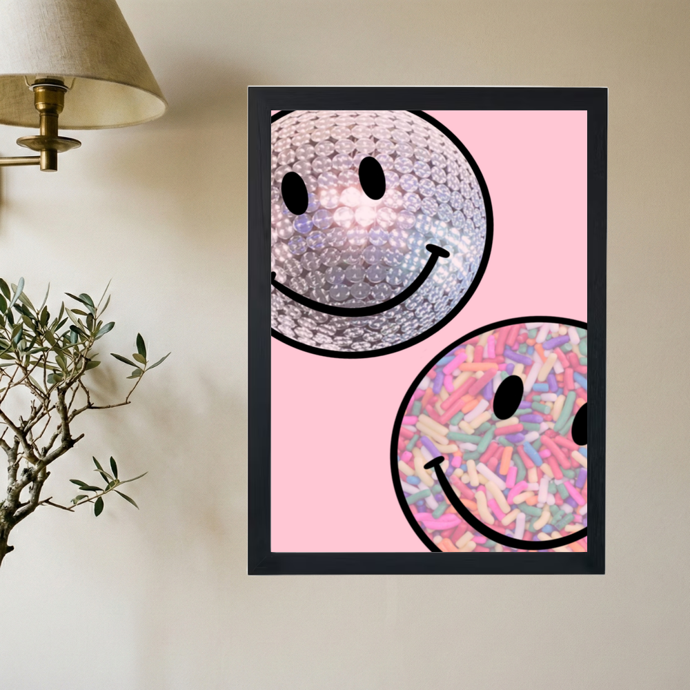 Disco Smiley Poster - Mockup 2
