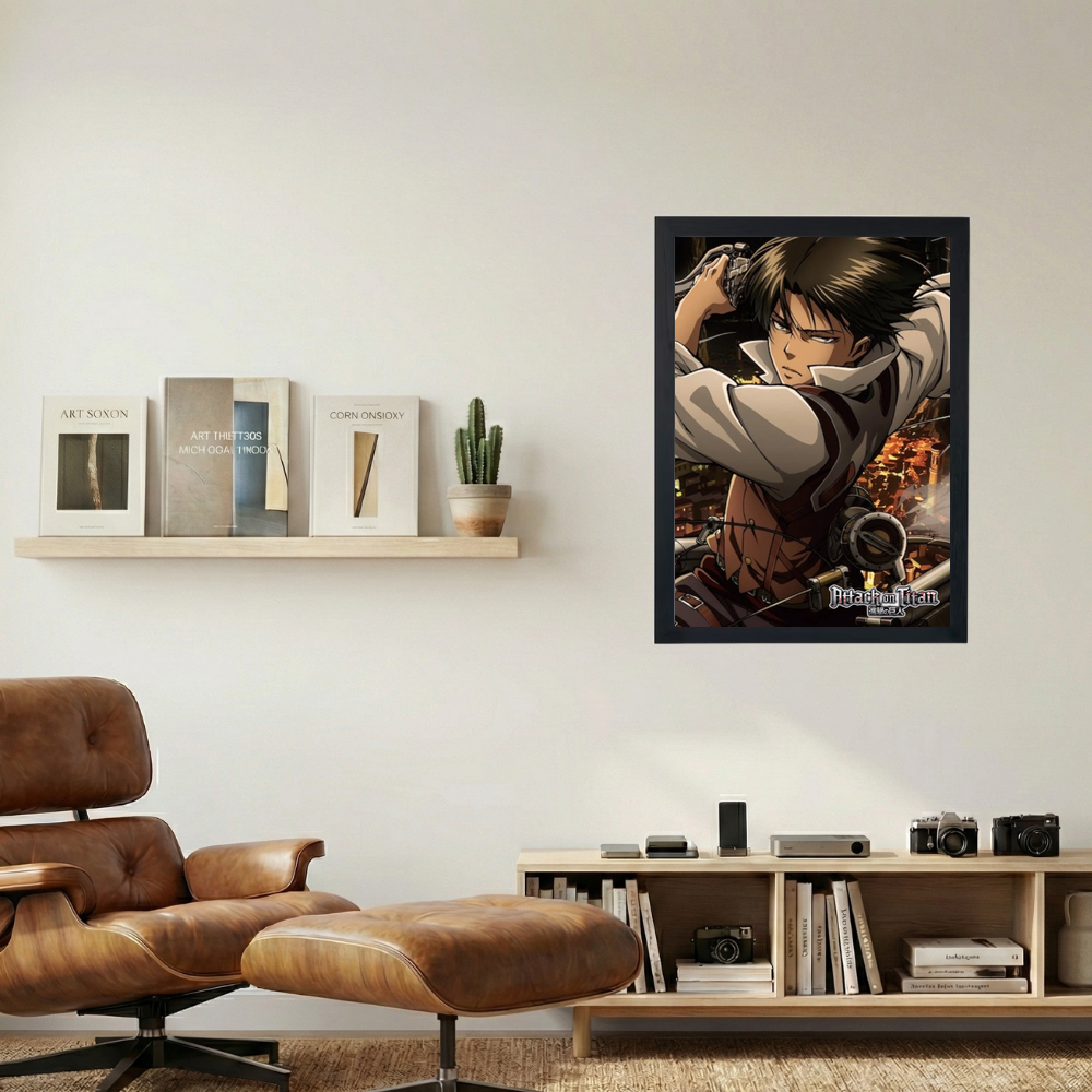 Attack On Titan x Levi Ackerman Poster V2 - Mockup 1