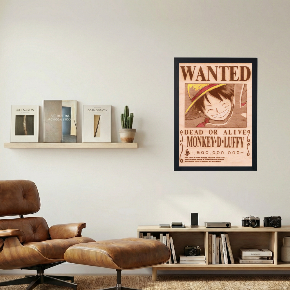 One Piece x Luffy 'Most Wanted' Poster - Mockup 1